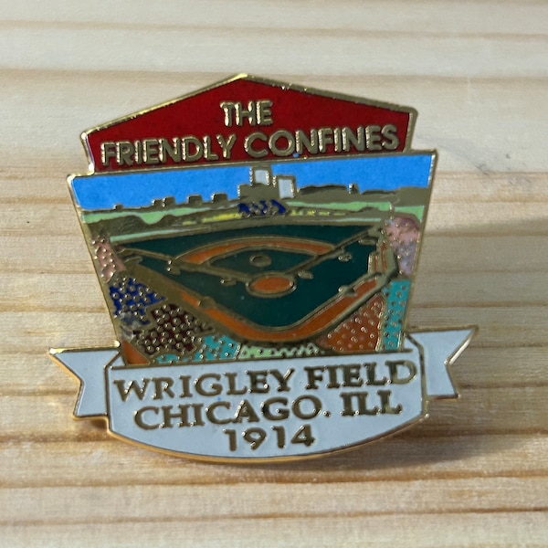 Vintage Chicago Cubs Wrigley Field "The Friendly Confines" 1914 Collectable MLB Lapel/ Hat Pin