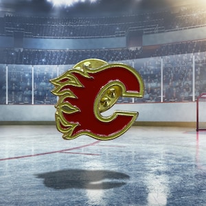 Vintage Calgary Flames NHL 1990&#39;s Hockey Lapel/ Hat Pin