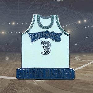 Vintage Minnesota TimberWolves Stephon Marbury 1996 NBA Basketball Pin