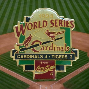 Vintage St. Louis Cardinals &quot;1934 World Series&quot; MLB Baseball Hat/ Lapel Pin