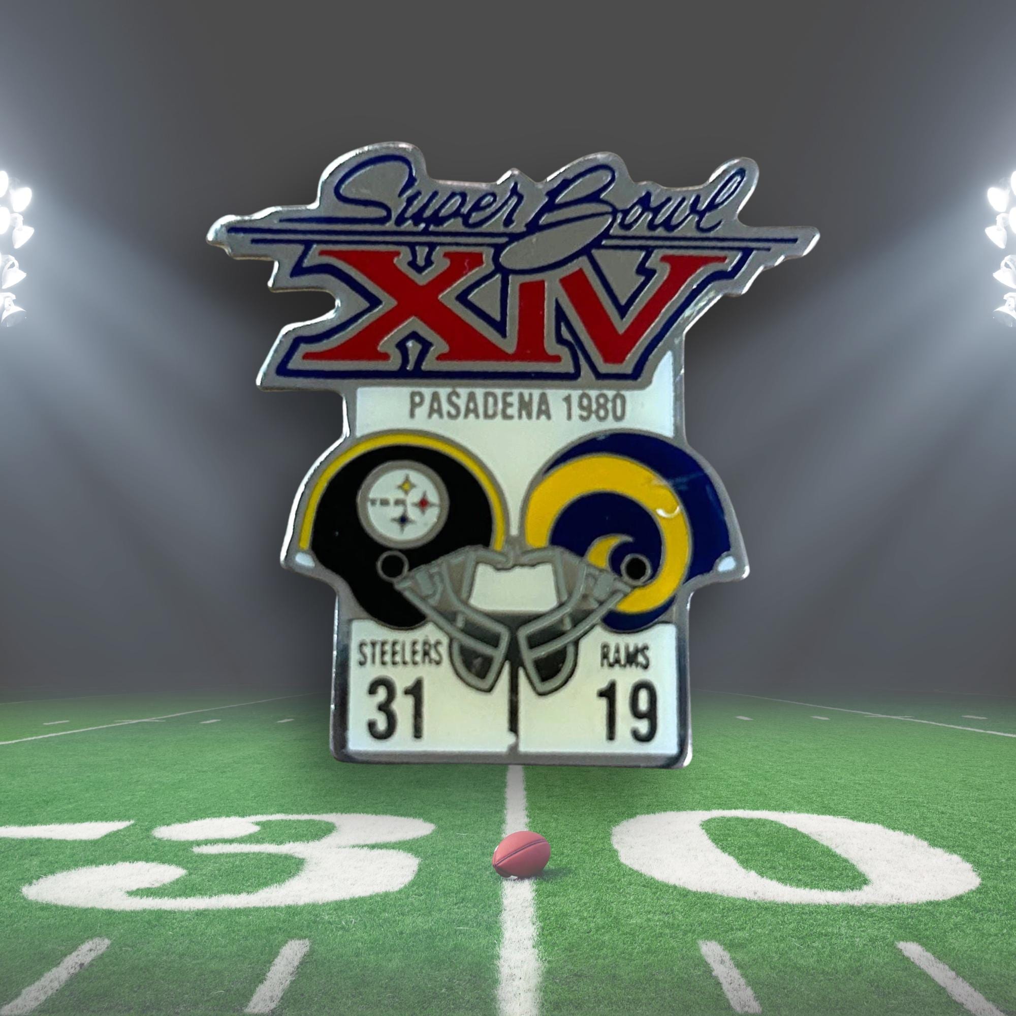 【激レア】NFL Steelers vintageラグマットスーパーボウル 古着 Vintage Steelers Vs Rams Super Bowl XIV Lapel Pin - Etsy