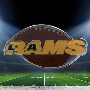 Spilla vintage dei Los Angeles Rams degli anni '80 della NFL.