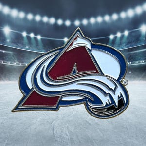 Pin de hockey vintage de los Colorado Avalanche de la NHL de la década de 1990