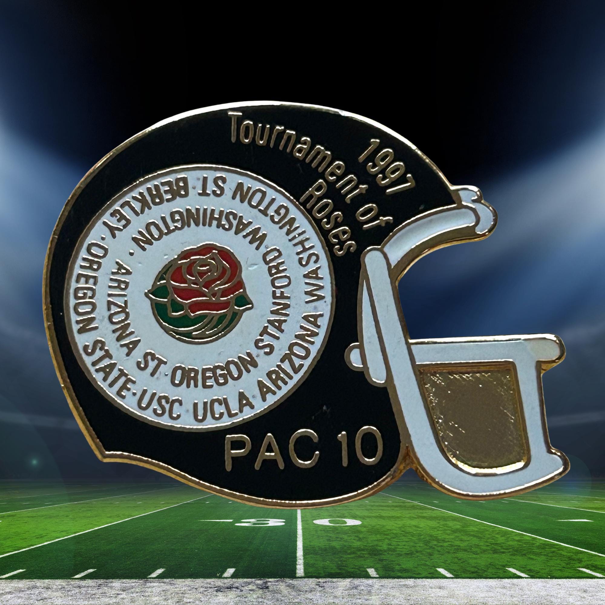 Vintage 1997 Tournament of Roses Pac-10 Football Helmet Pin - Etsy 