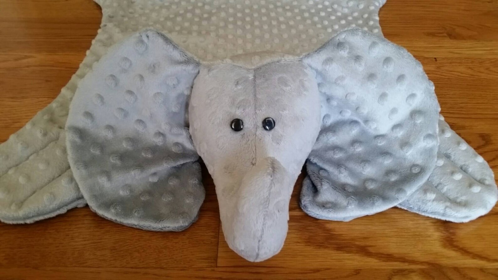 Grey Minky Dimple Dot Elephant Snuggle Blanket / Toy Etsy