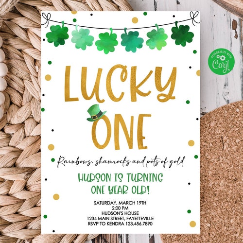 st patricks day editable invite