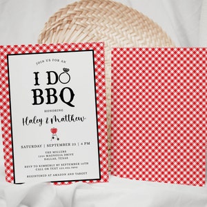 I Do BBQ Couples Shower Invitation I Do BBQ Wedding Invitation BBQ Bridal Shower I Do Barbeque Cookout Editable I Do Bbq Size 5x7 - B8