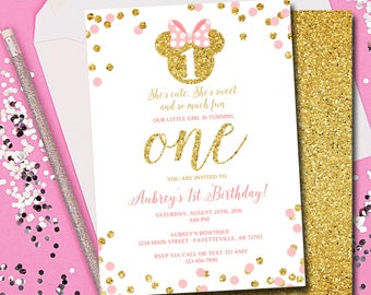 minnie invitation etsy