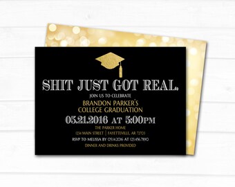 college graduation invitations etsy