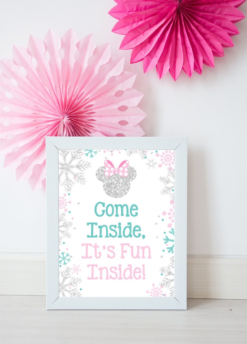 Come Inside it's Fun Inside Minnie Mouse Party Sign | Etsy