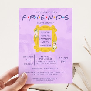 Editable Friends Bridal Shower Invitation, Friends, Bridal Shower, Friends Theme, Wedding Shower, Editable Invitation Template Corjl FRND