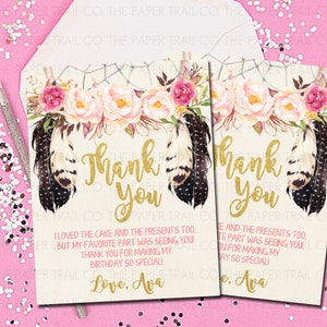 Dream Catcher Thank You Note Danke Notizen Danke Karten Dream Catcher Dreamcatcher Boho Boho Danke Notizen Printable 5.5x4.25