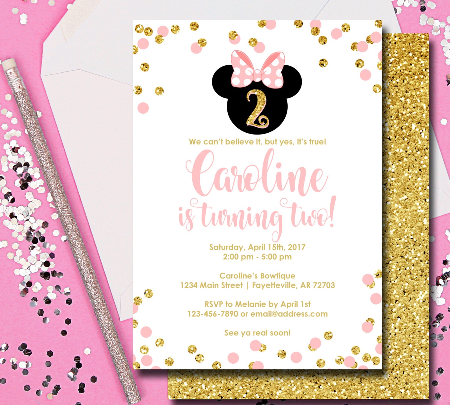 Create Minnie Mouse Invitations Free 6