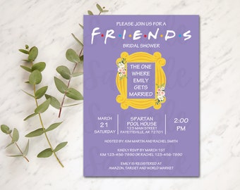 Friends Bridal Shower Invitation, Friends, Bridal Shower, Friends Theme Bridal Shower, Couples Shower, Wedding Shower, Printable 5x7 - FRND