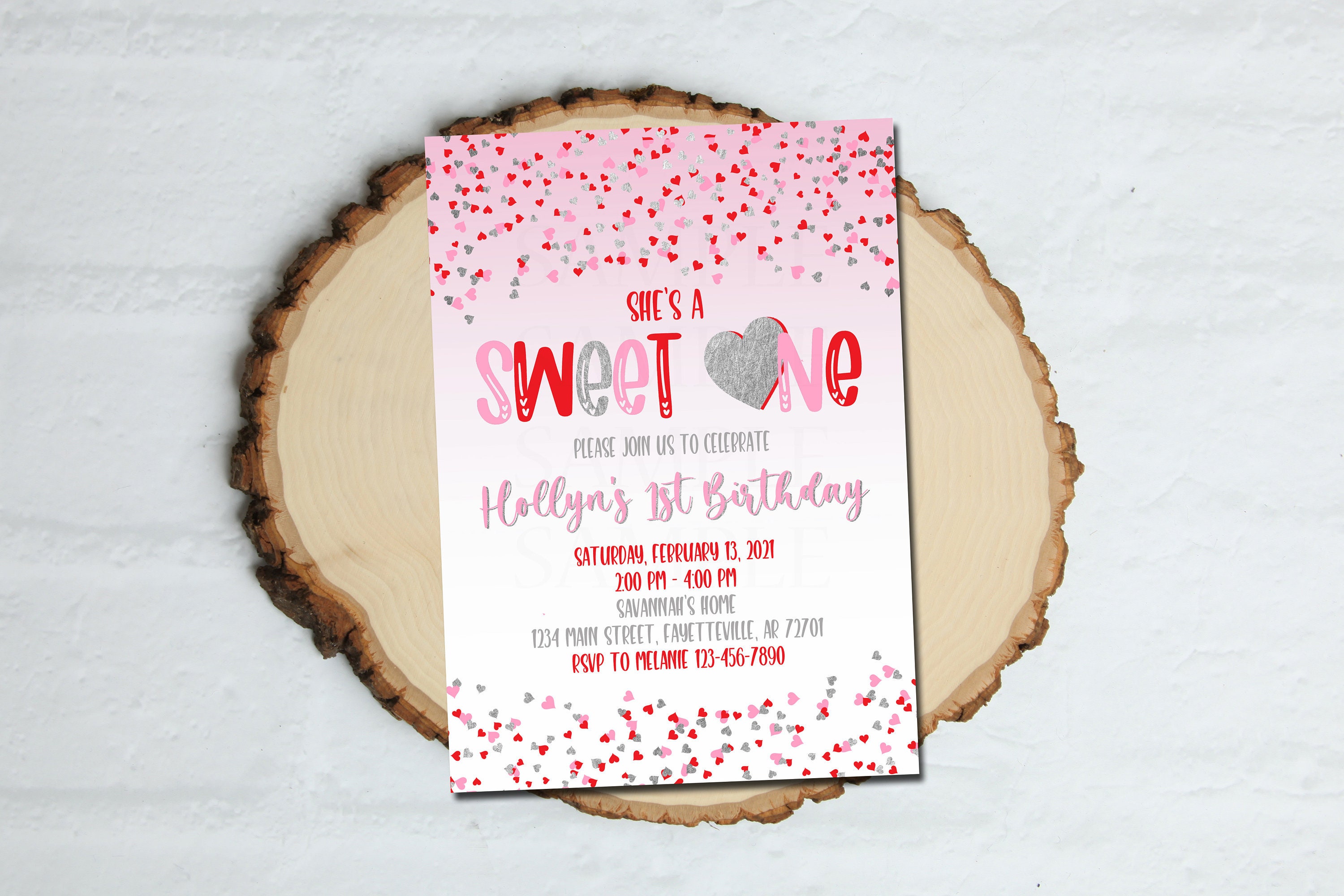 Sweet One Birthday Invitation Sweet One 1st Birthday Etsy