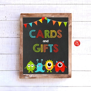 Monstro cartões e presentes sinal monstro festa de aniversário imprimível sinal tamanho 8x10 quadro pequeno monstro presentes de aniversário sinal imprimível mon1