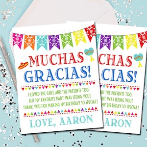 Fiesta Dankeskarten, erste Fiesta, Muchas Gracias, Fiesta, Dankeskarten zum 1