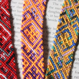 Knotted Bracelet, Friendship Bracelet, Woven Wide Bracelet,Red Friendship Bracelet,Purple and Orange,Wide Friendship Bracelet,Thick Bracelet