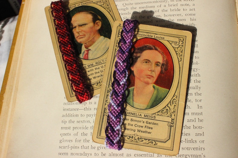 Woven Heart Friendship Bracelet, Vintage Card Included - Etsy
