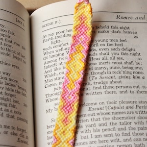 Summer Beach Bracelet, Pink and Yellow, Woven Friendship Bracelet, Aztec Bracelet, Summer Bracelet, Beach Jewelry, BFF Bracelet