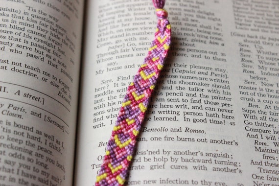 Woven Friendship Bracelet with Vintage Author Card