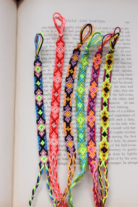 Muted Rainbow Friendship Bracelet Set - Six Handmade Bracelets in Soft Colors - Woven Friendship Bracelets - Thin Bracelets - Minimalist