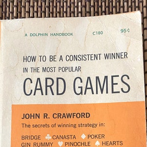 1961 How to Win Card Games/Consistent Winner/12 Popular Card Games/Collector/Fun/Secret Strategy/Competitive image 1