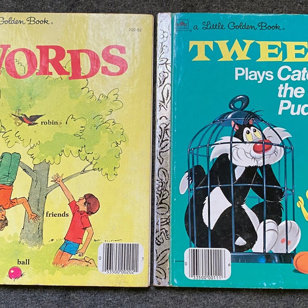 Vintage Children's Golden Books/Words/Tweety//Silvester/Warner Brothers/1974/1975