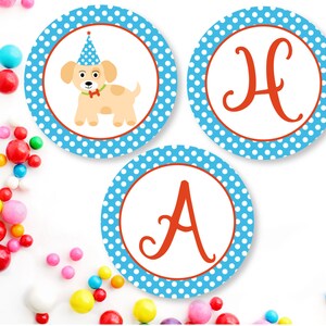 Puppy Party Printable Birthday Banner - Puppy Dog Birthday Party Pennant Banner - Instant Download