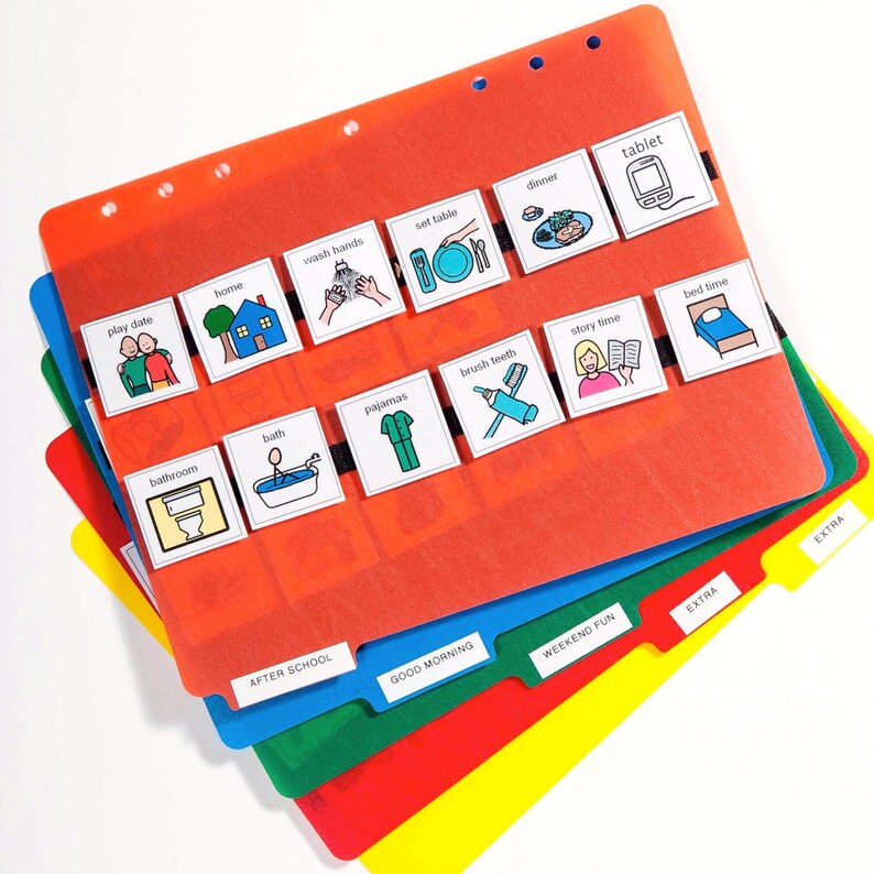 Visual Schedule Book for Daily Routines PECS System Visual Etsy