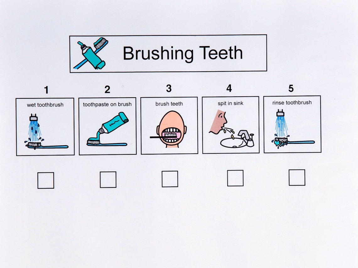 Brushing Teeth Sequence Sheet Etsy