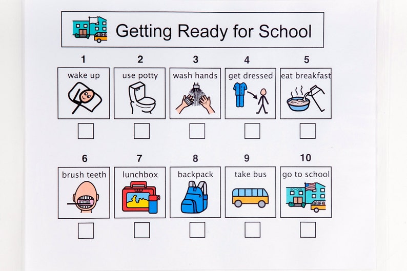 prepar-ndose-para-la-escuela-hoja-de-secuencia-10-pasos-etsy-m-xico