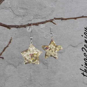 earrings - paper star