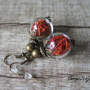Earrings - Safflower