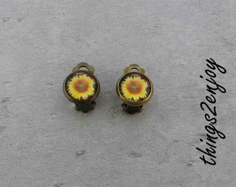 Ohrclips - Sonnenblume