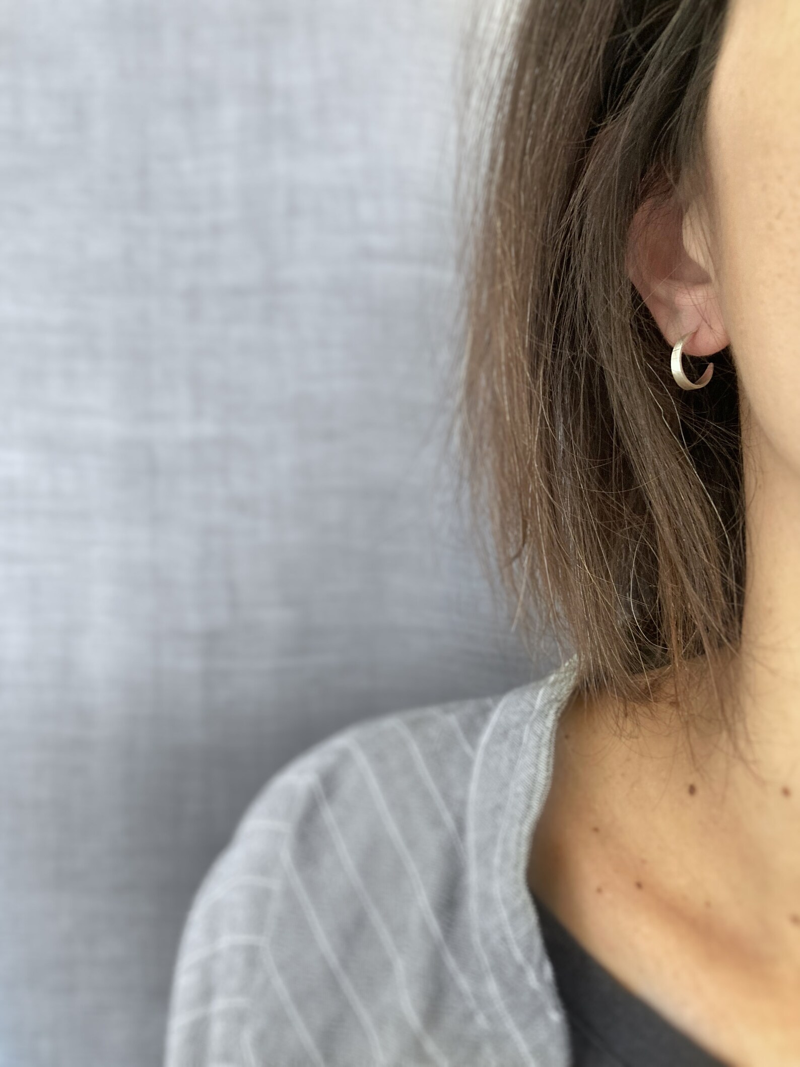 Legacy Mini Hoop Earrings, Silver main image 1