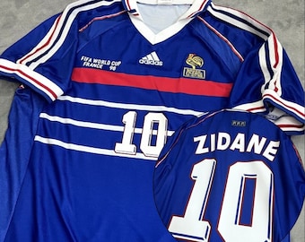 Zidane #10 Home France 1998 World cup winners vintage short sleeves/long sleeves retro jersey