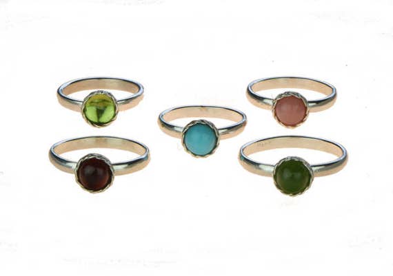 Silver Rings With Gemstones. Etsy Ireland