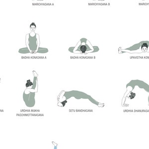 Ashtanga Yoga Sequence Yoga Poster Yoga Postures Print - Etsy