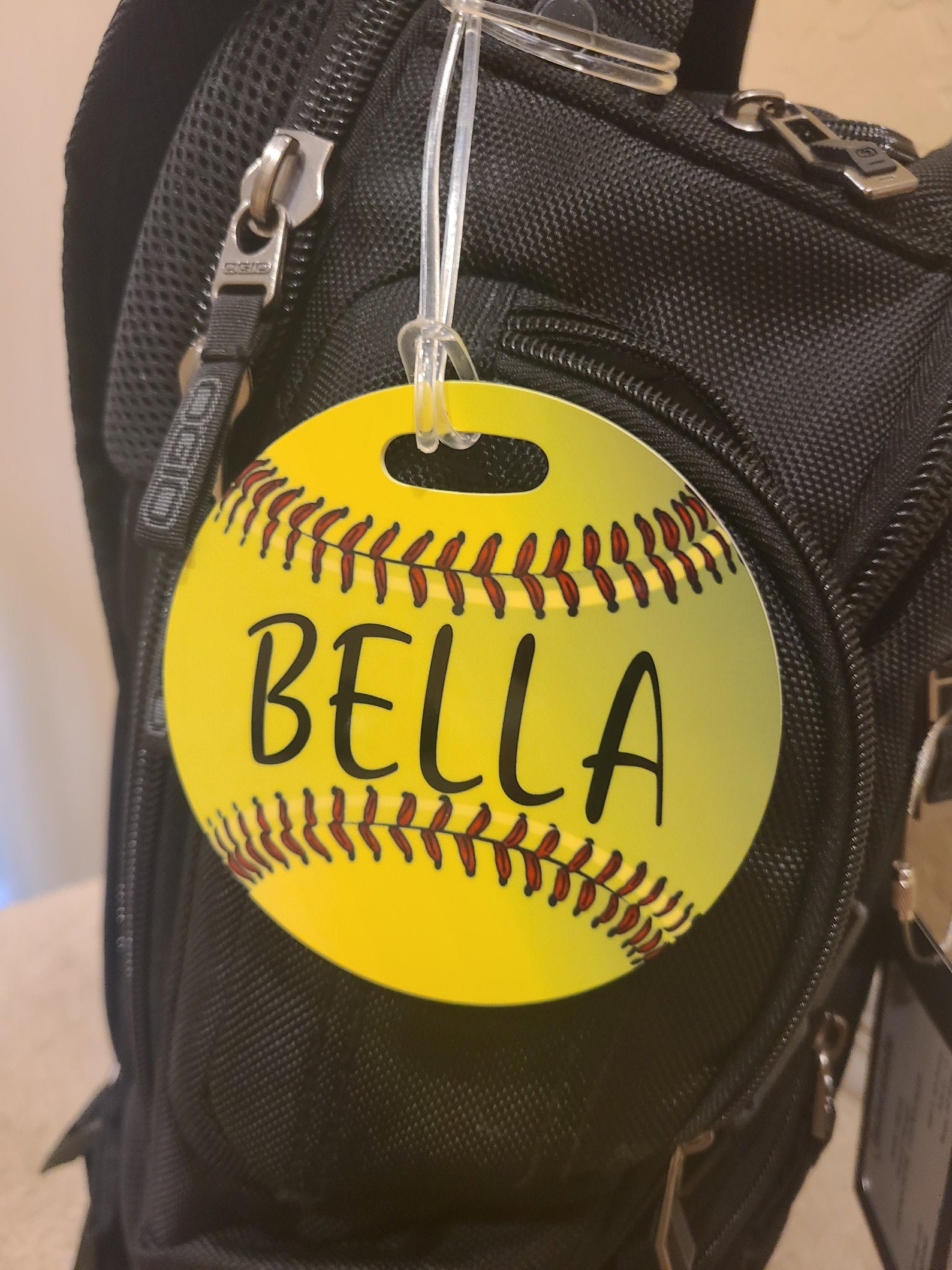 Softball Bag Tag Personalized Sports Bag Tag Team Tags Etsy