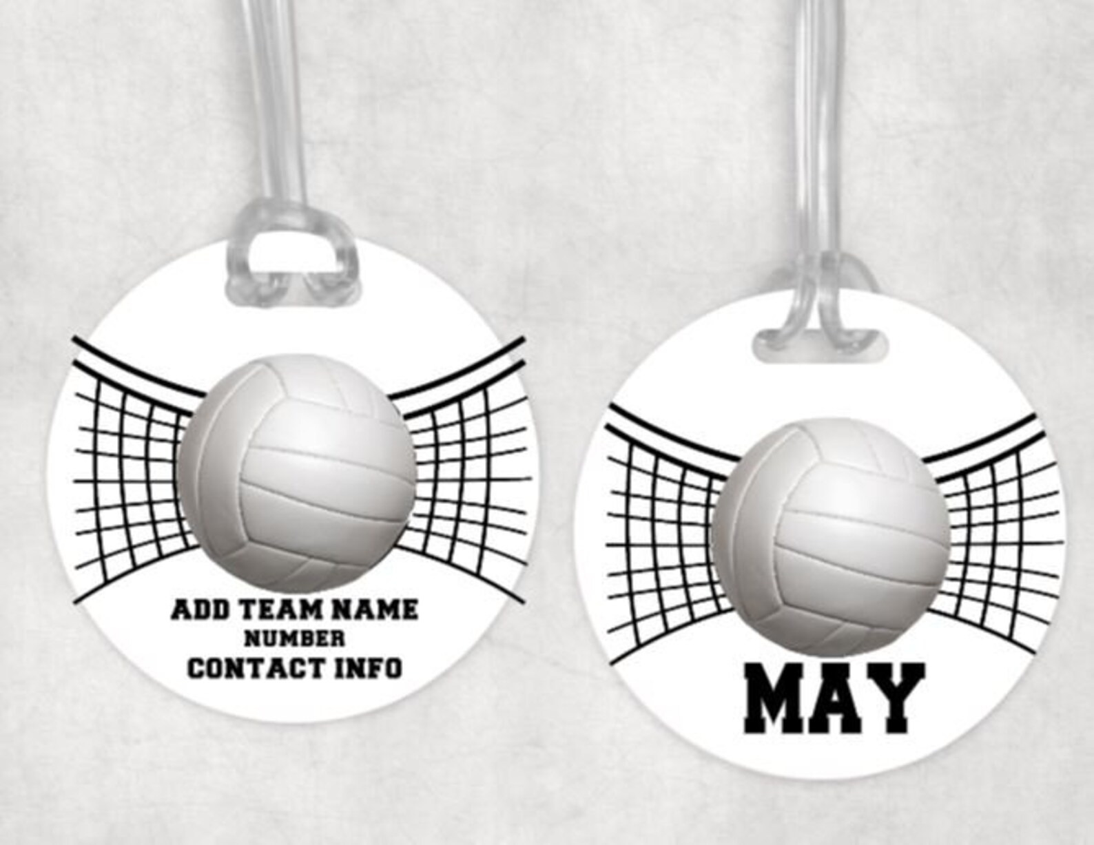 Volleyball Bag Tag Personalized Sports Bag Tag Luggage Tag Etsy