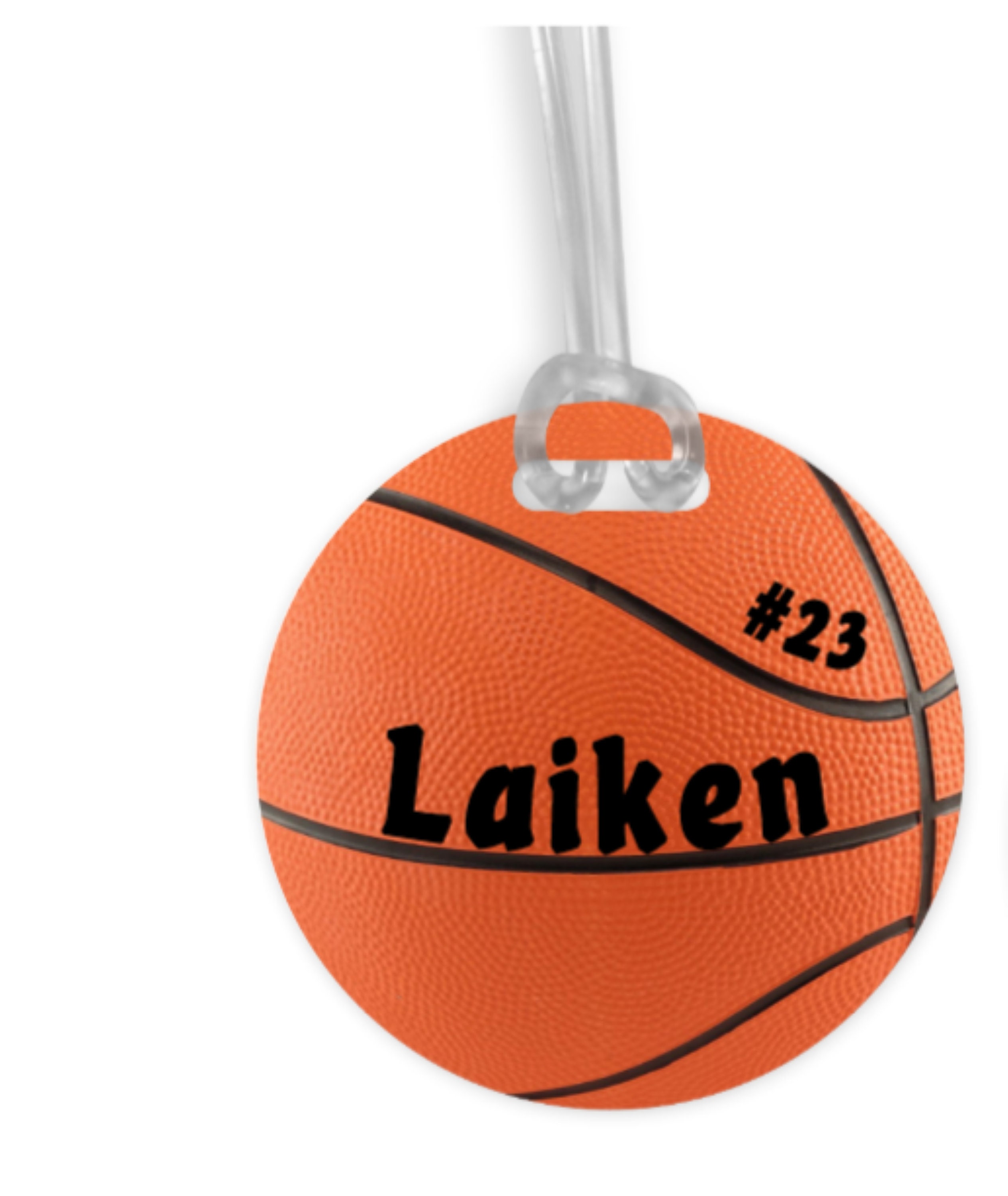 Round Basketball Bag Tag Personalized Sports Bag Tag Team Etsy UK