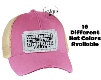 Distressed Trucker Hat, Funny Saying Patch, Adjustable Baseball Cap