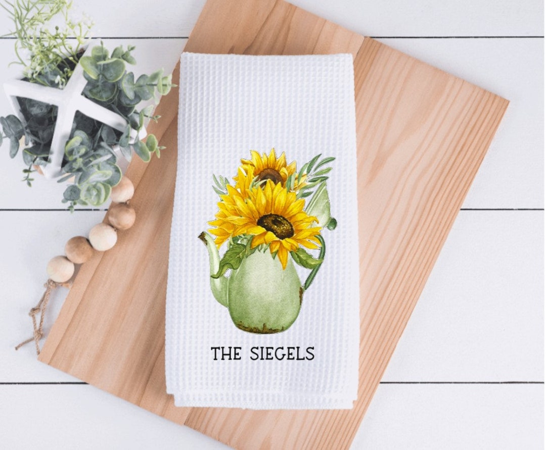 Sunflower Kitchen Towel Summer Towel Summer Decor Sunflower Decor