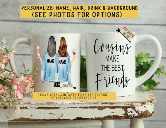 Cousins Make the Best Friends Mug | Cousin Gift, Cousin Birthday Gifts,  Personalized Gift, Gift for Cousin, Cousin Christmas Gift, - Etsy