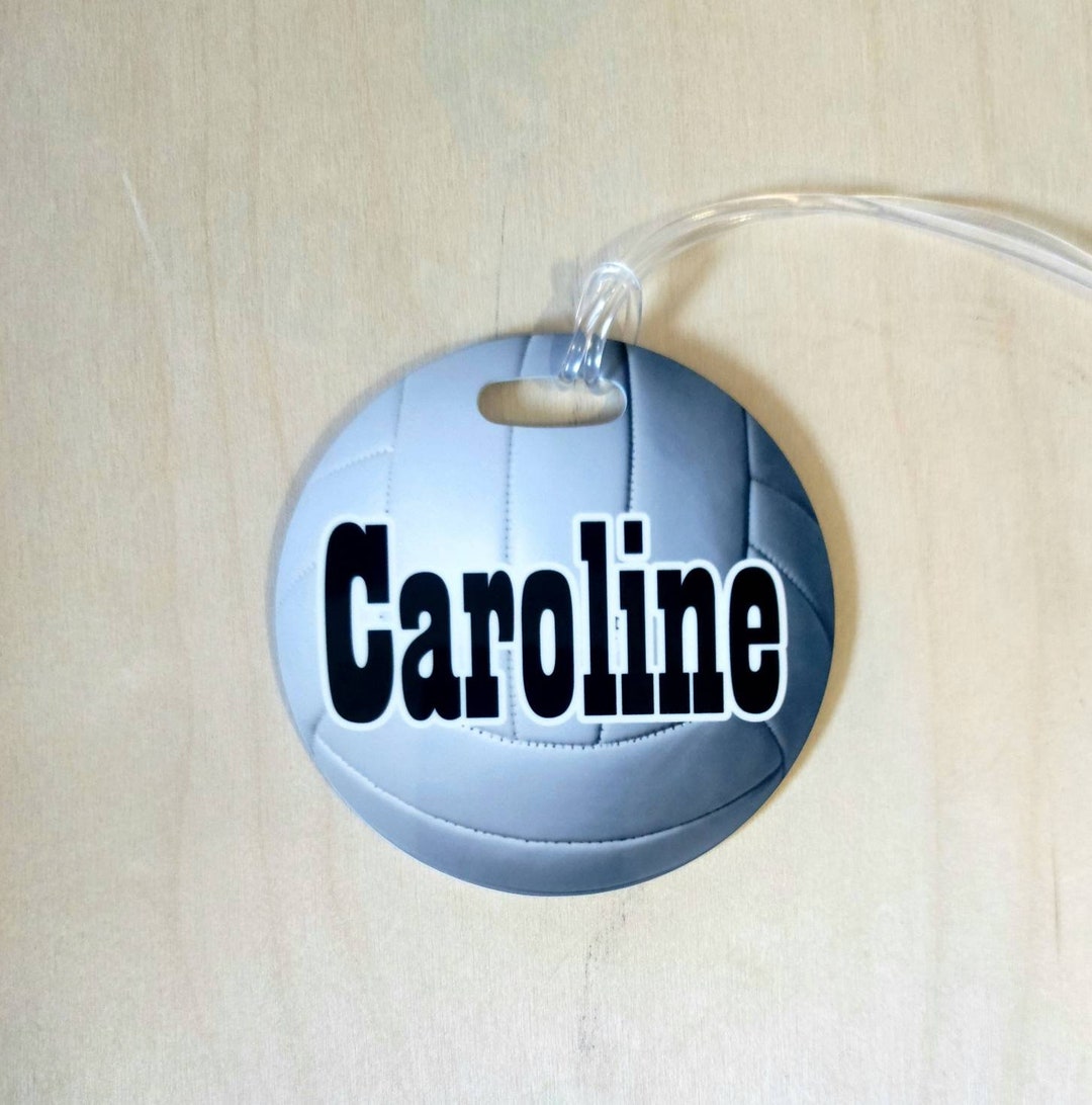 Volleyball Bag Tag, Personalized Sports Bag Tag, Luggage Tag, Custom