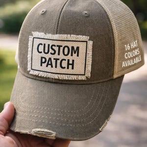 Distressed Trucker Hat, Custom Hat Patch, Women Hats, Trucker Cap, Trucker Hat, Women's Baseball Cap, Trucker Hat, Patch Hats,Ball Cap,