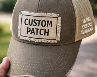 Distressed Trucker Hat, Custom Hat Patch, Women Hats, Trucker Cap, Trucker Hat, Women's Baseball Cap, Trucker Hat, Patch Hats,Ball Cap,