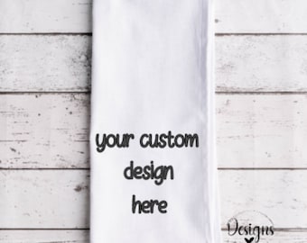 Design Your Own Own Kitchen Towel, Tea Towel,Create Your Own Towel,Customized Kitchen Towel, Personalized Flour Sack Tea Towel, Waffle Towel