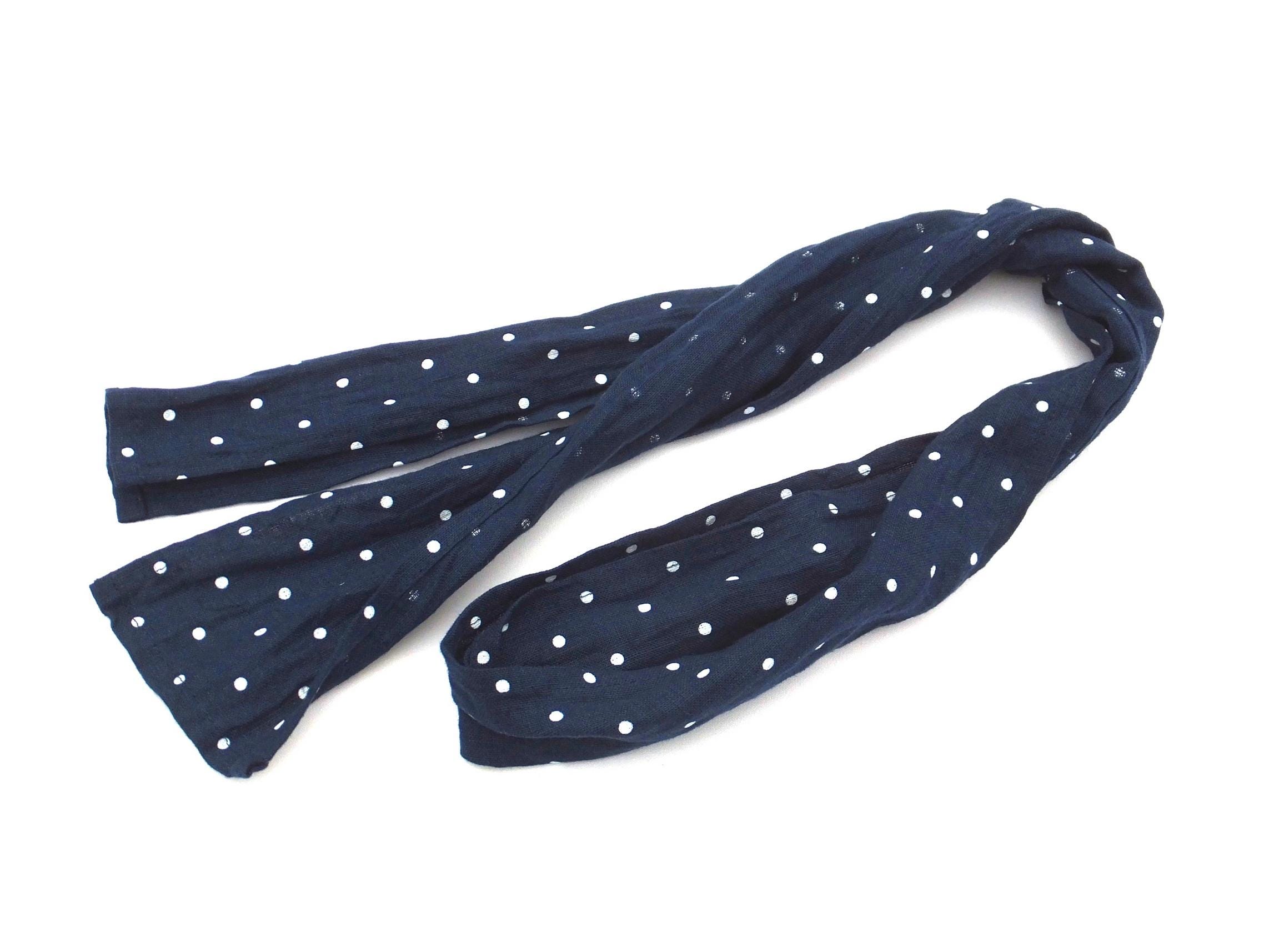 Foulard Carré 100% Soie – Bleu à Pois – Homme/Femme – SC20-BE
